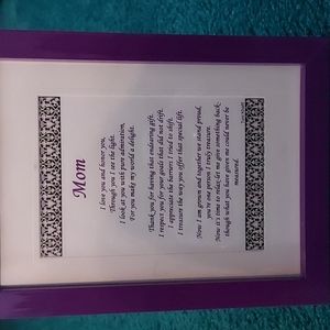 Framed Mom message